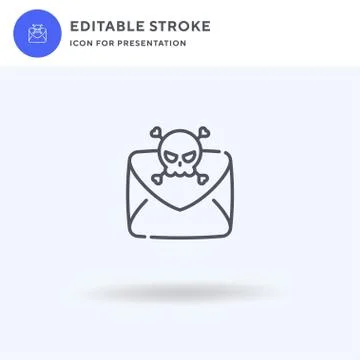 Spam icon vector, filled flat sign, solid pictogram isolated on white, logo Illustrazione stock