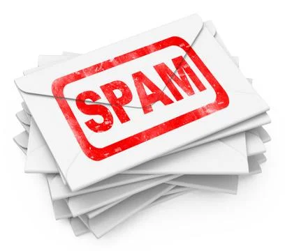 The spam letters Illustrazione stock