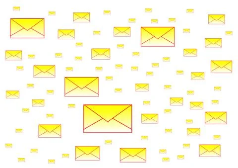 Spam letters Stock Illustration