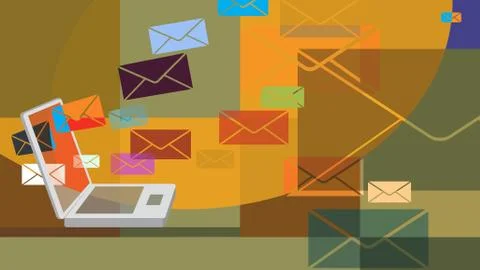 Spam mails Stock Illustration