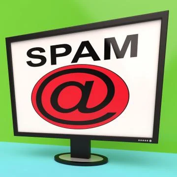 Spam message shows junk unsolicited unwanted e-mail 스톡 일러스트