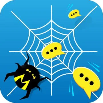 Spam Messages Spider Stock Illustration