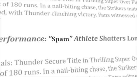 Spam news headline in different articles Stock Footage 246412380