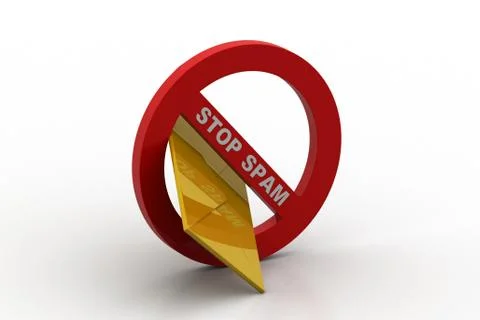 Spam stop concept Stock Illustration