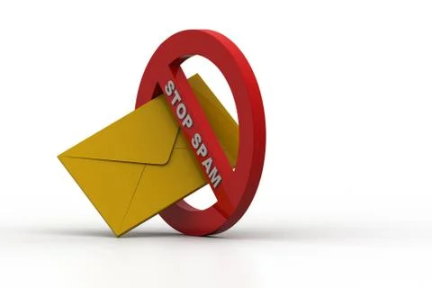 Spam stop concept Stock Illustration