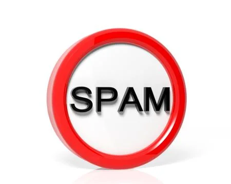 Spam warning sign Illustrazione stock
