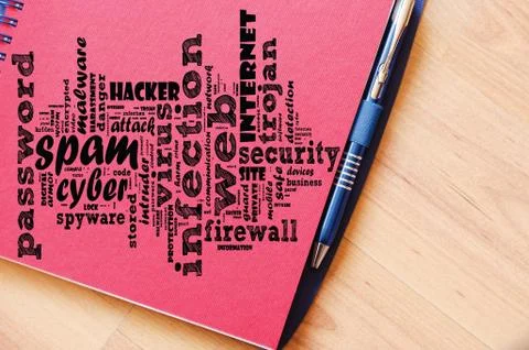 Spam word cloud collage Stock Photos