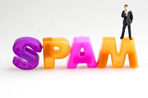 Spam word Foto stock
