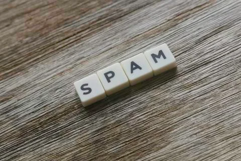 Spam word Stock Photos