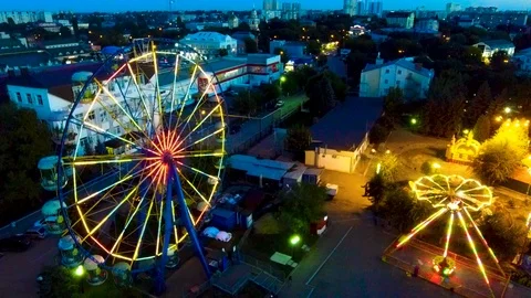 The span along the carousel Stock Footage 99413181
