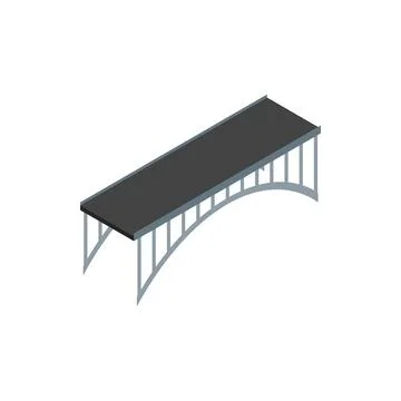 Span bridge icon, isometric 3d style Ilustración de archivo