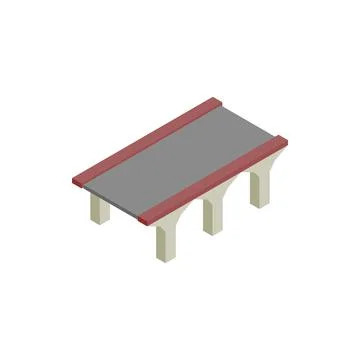 Span bridge icon, isometric 3d style Illustrazione stock