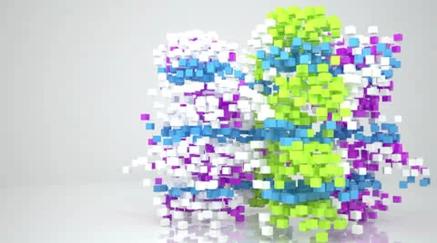 Span cameras in the range of virtual color composition Stock Footage 24831432