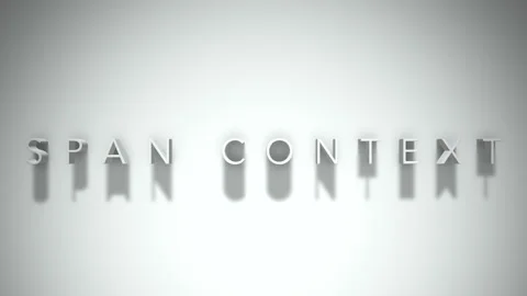 Span context 3D title animation with shadows on a white background Vidéo 298002614