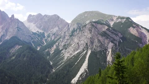 Span near the rocks view beautiful of the mountains aerial drone footage Stock Footage 169370381