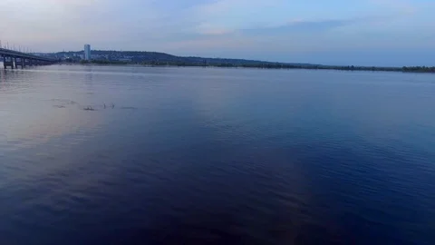 Span over the road bridge Stock Footage 96064791