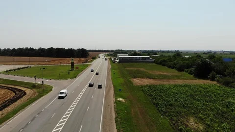 Span over the road. Stock Footage 118164235