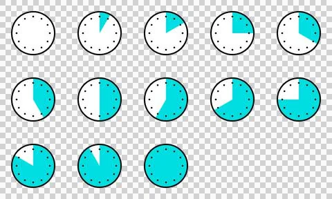 Span of time icon set Stock Illustration