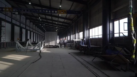  Span on the workshop on the workshop. Beautiful daylight. Stock Footage 105228306