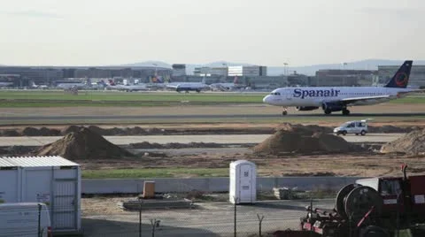 Spanair Plane Stock Footage 11875881