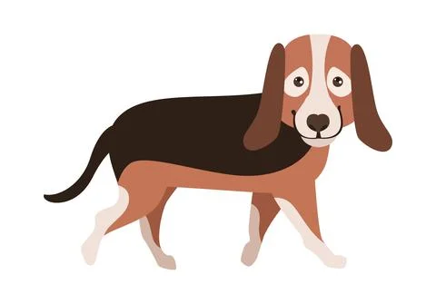 Spaniel pet character Stock Illustration