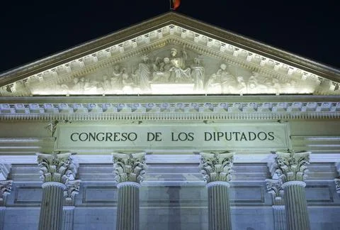  Spanisches Parlament, Congreso de los Diputados im Palacio de las Cortes,... Stock Photos