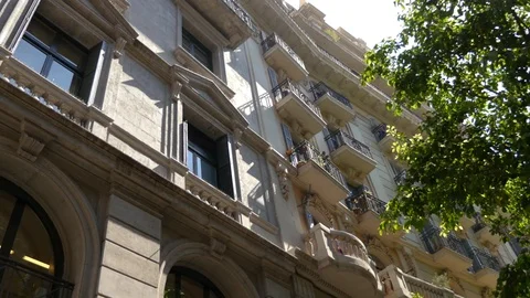 Spanish apartment architecture Stock Footage 75689559