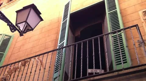 Spanish Apartment Window Stock Footage 9273449