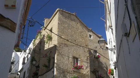 Spanish architecture in Tossa de Mar Stock-Footage 68340872