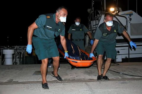 Spanish authorities find a migrant's body off Alboran island, Motril, Spain - 25 Stock Photos