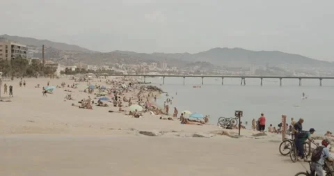Spanish beach in summertime Stock Footage 171175728
