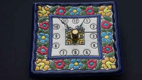 Spanish beautiful clock Stock Footage 70424046