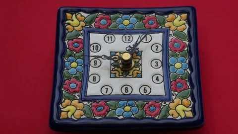 Spanish beautiful clock Stock Footage 70424263