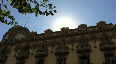Spanish Building with Lense Flare Video stock 10729142