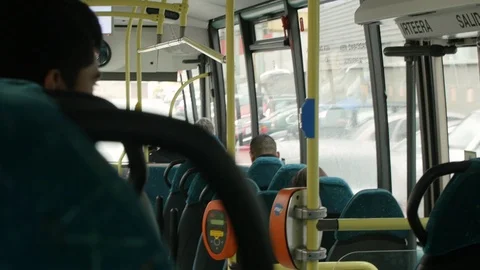Spanish Bus, interior. During the trip Video stock 91293931
