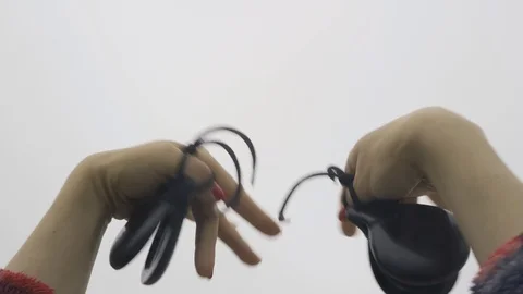 Spanish castanets in the hands Stock-Footage 91716199