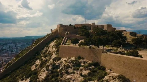 Spanish Castle | Flying over Stock Footage 187522097