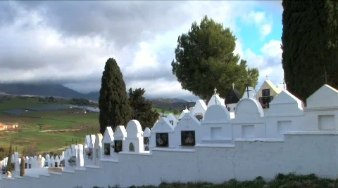 Spanish cemetery Stock Footage 316044