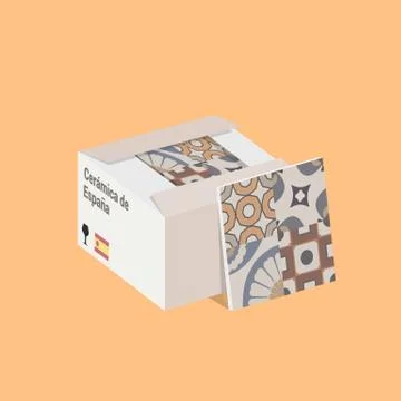 Spanish Ceramic Tile Stock Illustration