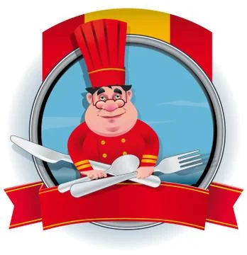 Spanish Chef 库存插图