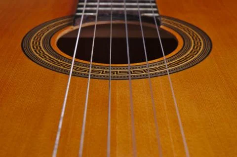 Spanish classical guitar Stock Photos