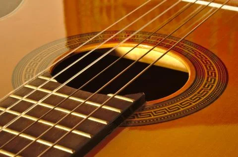 Spanish classical guitar Stock Photos