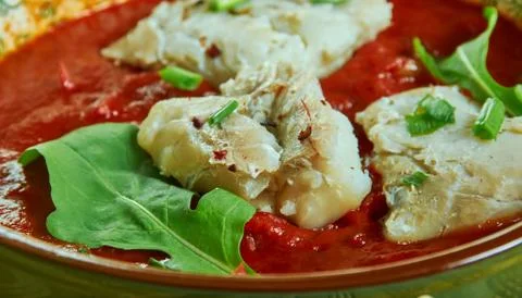 Spanish Cod One Pot Foto stock