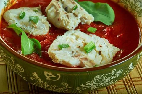 Spanish Cod One Pot Stock Photos