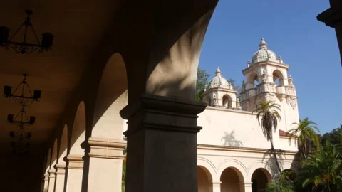 Spanish Colonial Revival Architecture A Stock Video Pond5   Spanish Colonial Revival Architecture Arches Footage 229487937 Iconl 