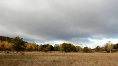 Spanish countryside with clouds. Video stock 10833713