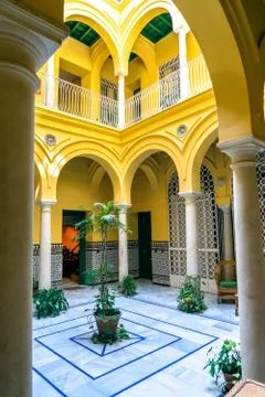 Spanish courtyard Stock Photos