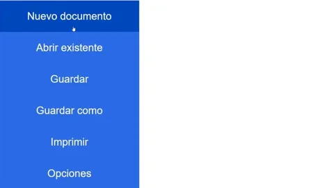 Spanish. Cursor Slides Over and Clicks New Document. Mouse Pointer on Device Video stock 167134525