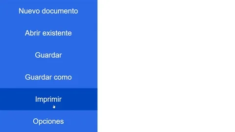 Spanish. Cursor Slides Over and Clicks Print Document. Mouse Pointer on Device Video stock 167136320
