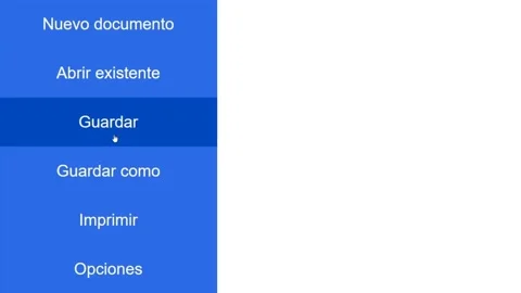 Spanish. Cursor Slides Over and Clicks Save Document. Mouse Pointer on Device Vídeo Stock 167172641